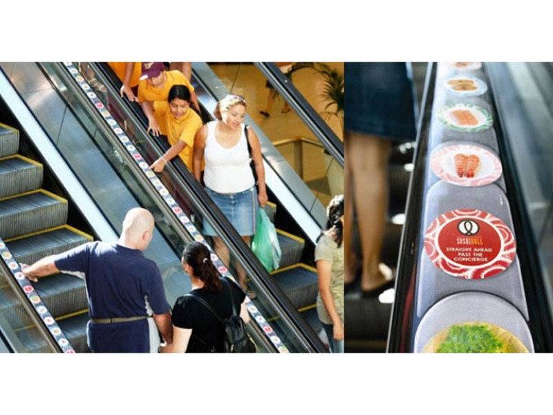 Sticker removable on Escalator